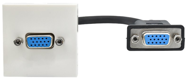 Розетка мультимедийная VGA M/M PRIMER РКМ-10-20-П 1 модуль белая (PR-KK40D-RV-0-1-K01)