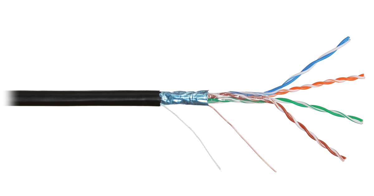 F/UTP 4pair, Cat5e, Solid, Out, PVC (NMC 4200B-BK)