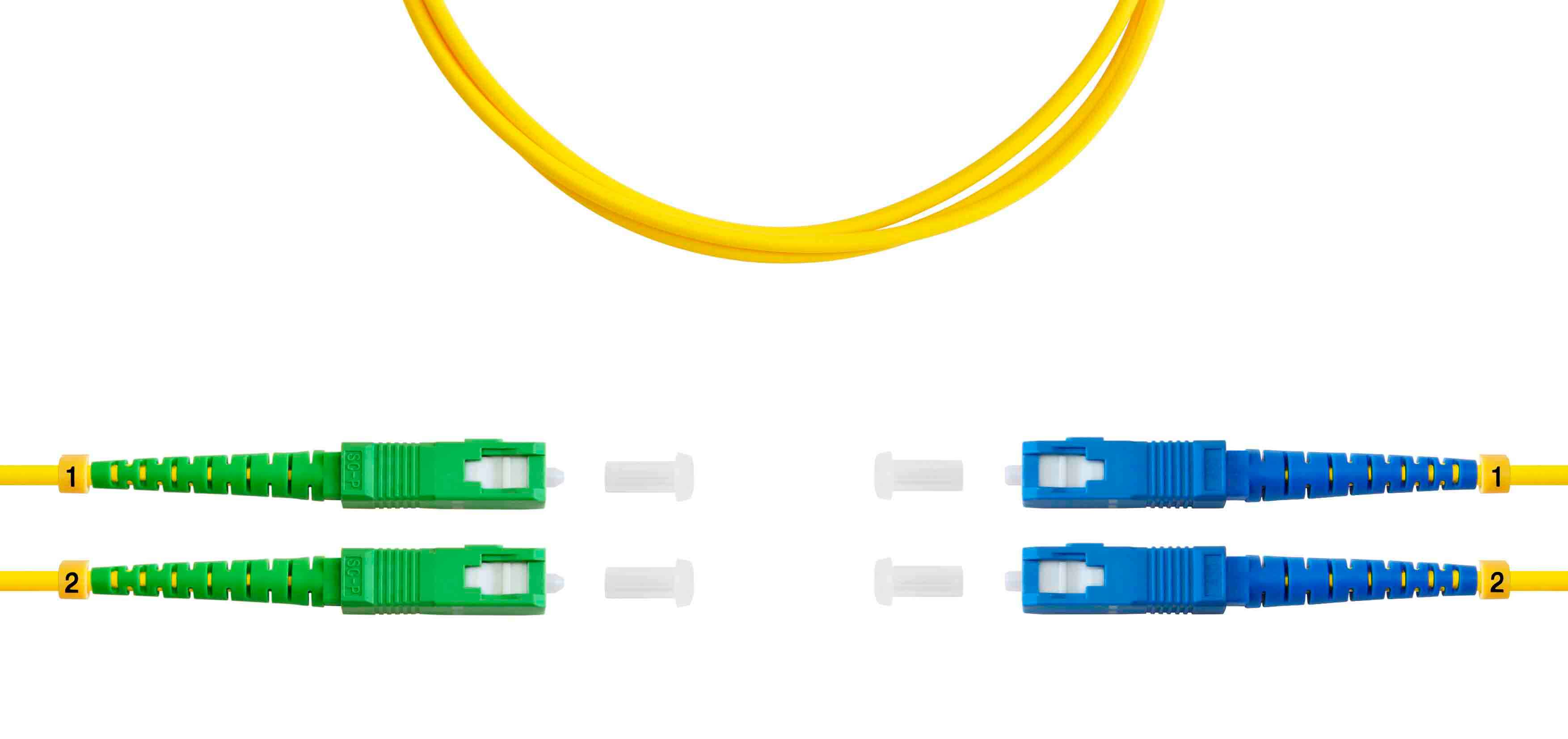 Патч-корд ВО SM(G.652.D), SC/APC-SC/UPC, 3.0мм, duplex, LSZH, 10м (09-0666)