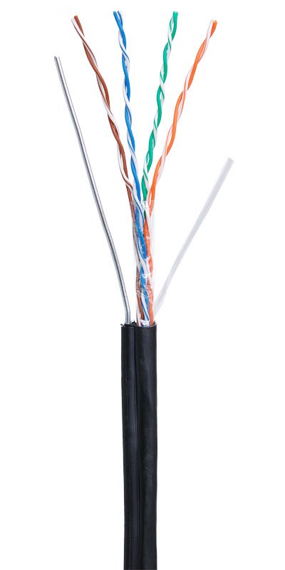 U/UTP 4pair, Cat5e, Out, Sw, PE (EC-UU004-5E-PE-SW-BK)