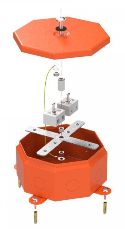 Коробка металлическая огнестойкая Октагон 130х130х63 (70-0101-2004-FR10.0-4)