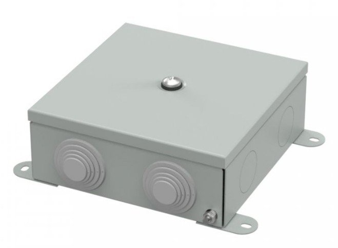 Коробка металлическая серая 150х150х60 (70-0380-7035)