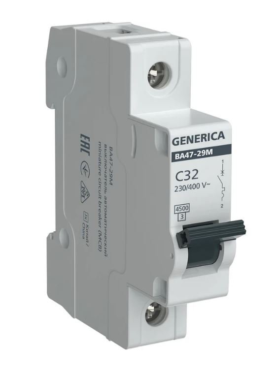 GENERICA ВА47-29М 1P C 32А 4,5кА (MVA21-1-032-C-G)