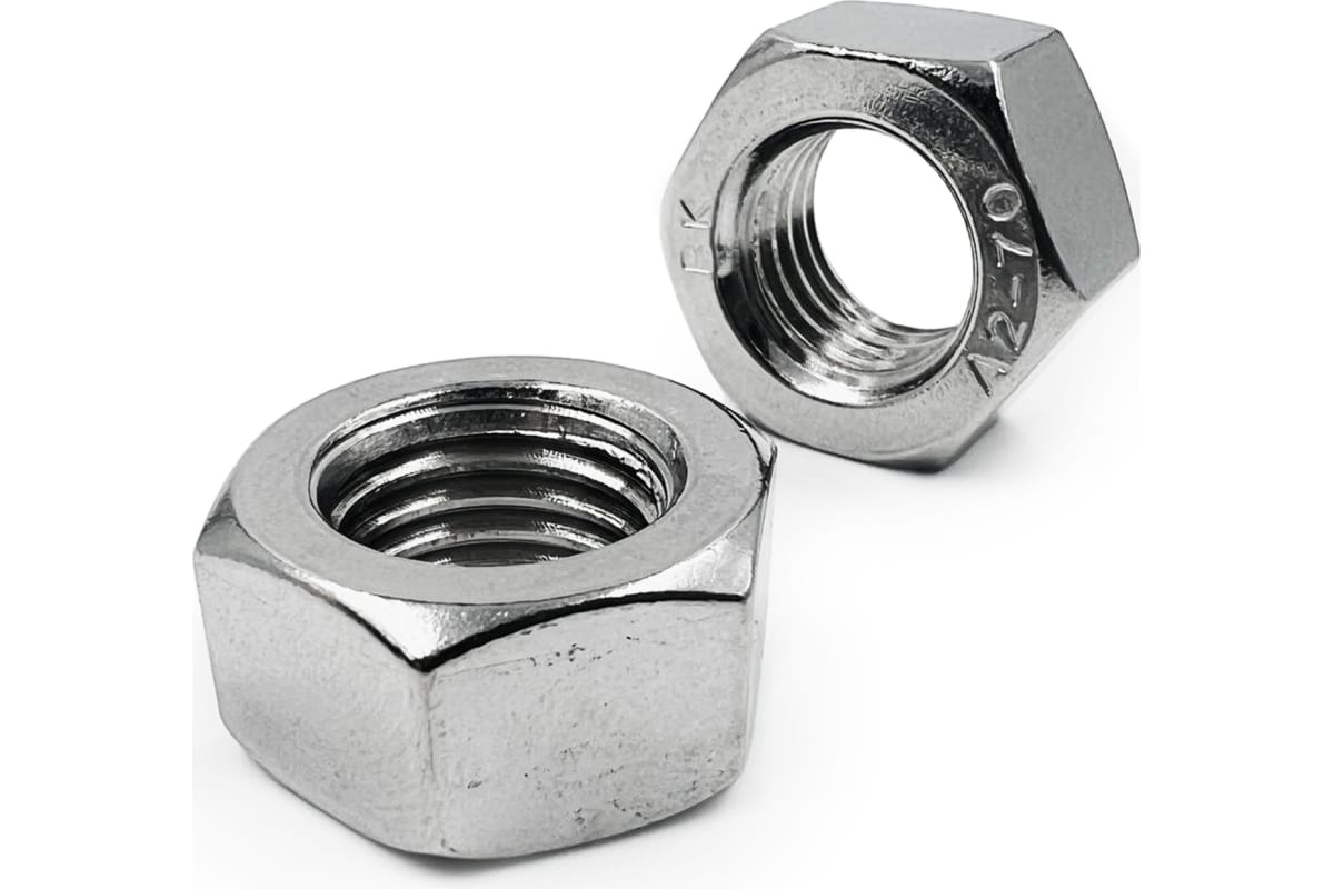 Гайка М8 DIN 934, нержавеющая сталь А2 (100 шт)