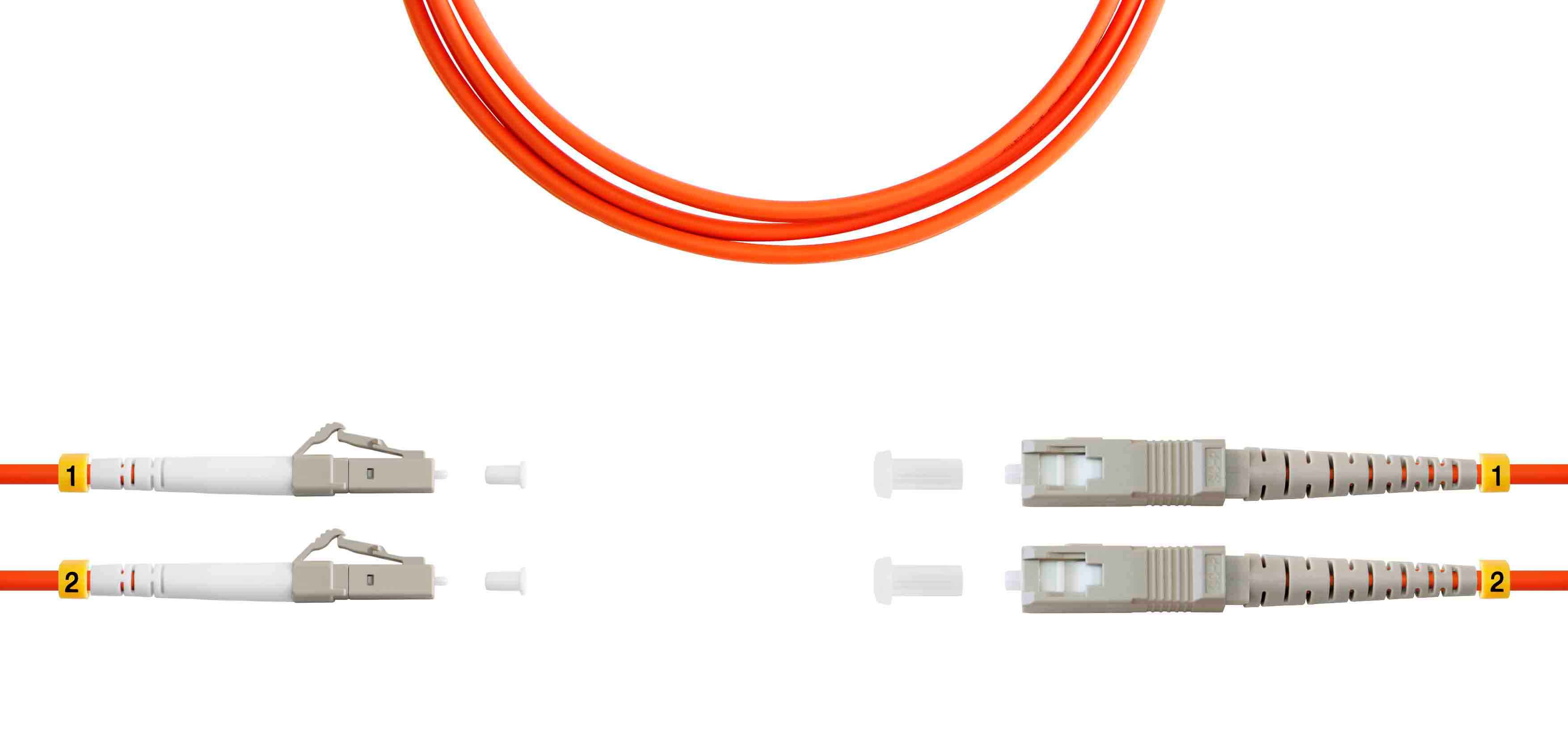 Патч-корд ВО MM(OM2), LC/UPC-SC/UPC, 3.0мм, duplex, LSZH, 2м (09-12022)