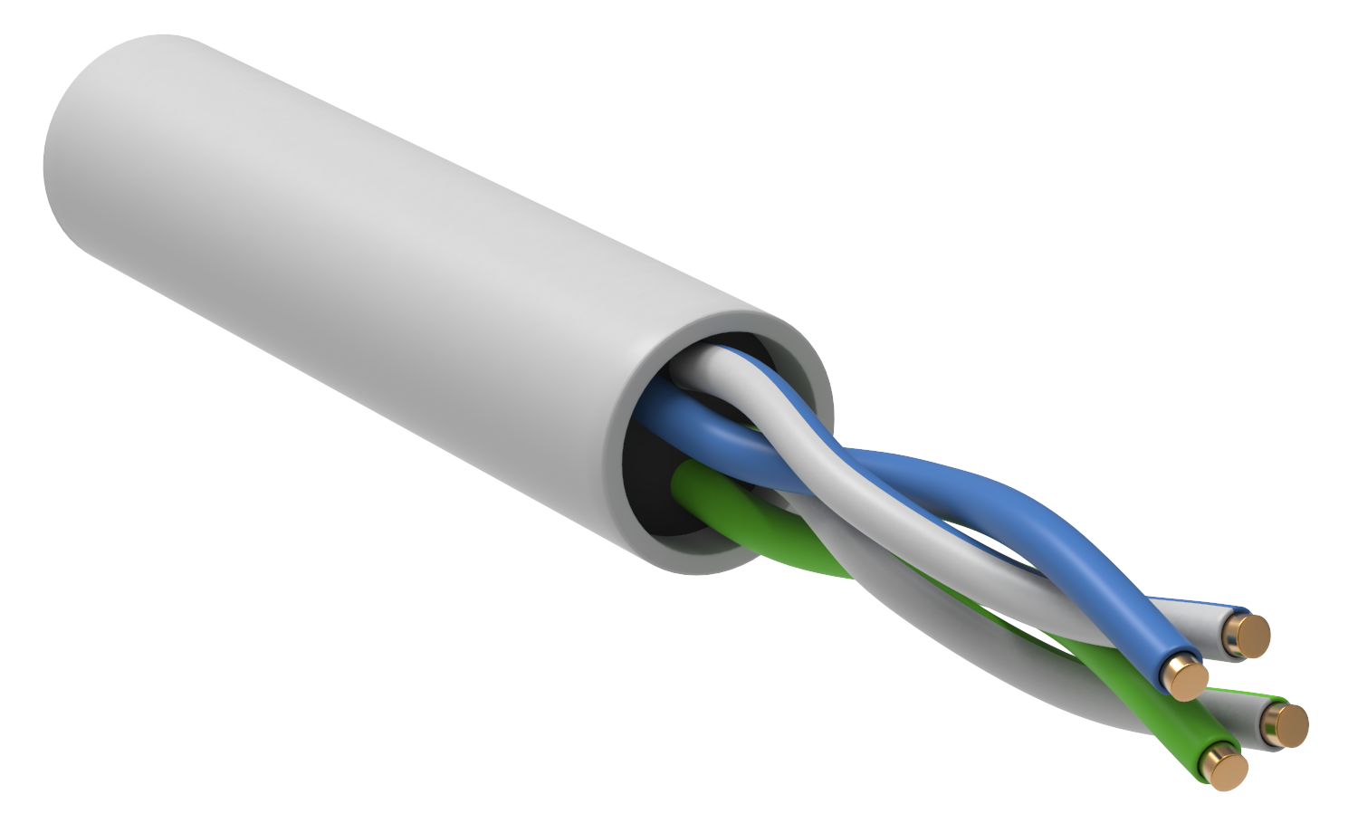 GENERICA U/UTP кат. 5E 24AWG 2 пары LSZH INDOOR белый (BC1-C5E02-128-305-G)