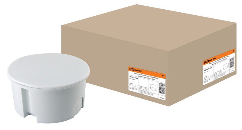 Распаячная коробка СП D80х40мм, крышка, серая, IP20, TDM (SQ1402-1004)