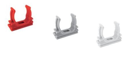 Ecoplast клипса для аспирационной системы D25, АБС, белый (50 шт) (49725-50W)