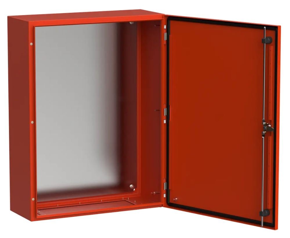 Корпус металлический TITAN 5 ЩМП-80.60.30 800х600х300 УХЛ1 IP66 RAL3020 красный с монтажной платой (TI5-13-N-080-060-030-66)