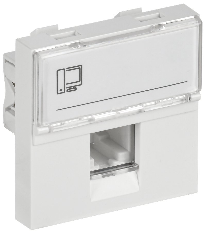 Розетка компьютерная RJ45 PRIMER РКИ-20-00-П-6 UTP кат.6 2 модуля белая (PR-KK40D-RI-0-2-1C06U-K01)