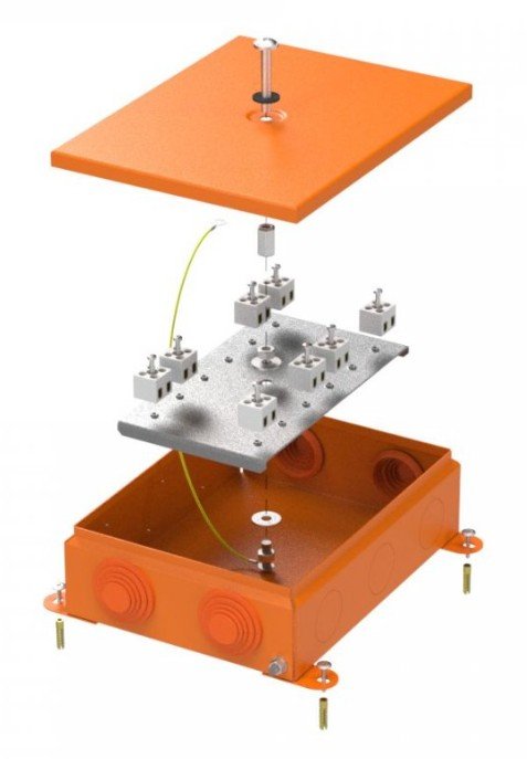 Коробка металлическая огнестойкая 150х200х60 (70-0385-2004-FR2.5-16)