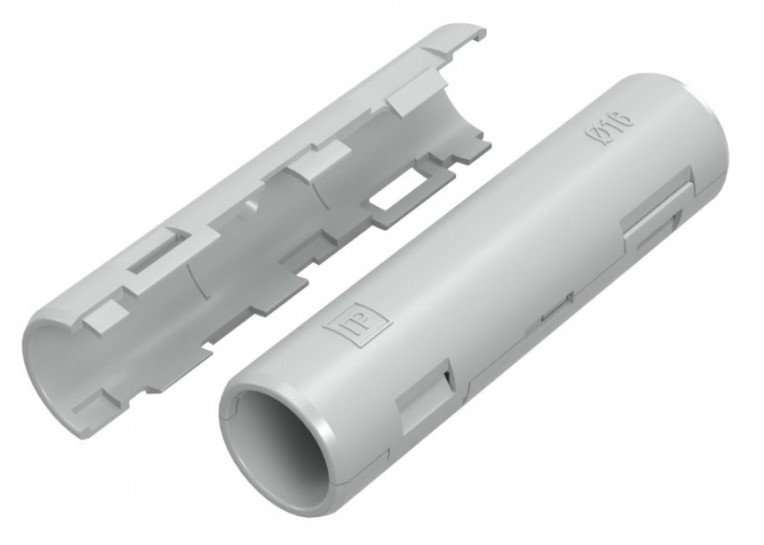 Муфта разборная D16 атмосферостойкая серая (PR13.0429)