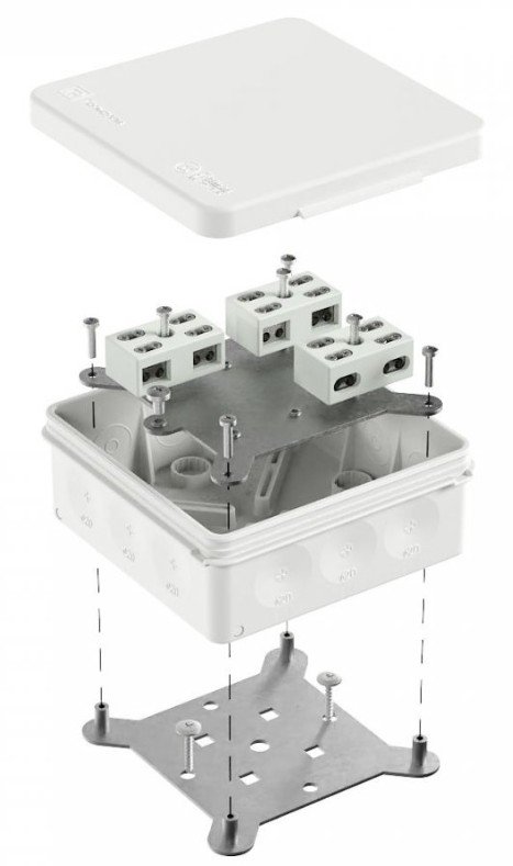 Коробка огнестойкая о/п двухкомпонентная 100х100х40 Е15-Е60 (60-0303-9003-FR6.0-4-6-Р)