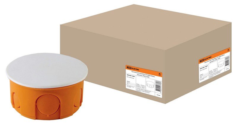 Распаячная коробка СП D80х40мм, крышка, IP20, TDM (SQ1402-1007)