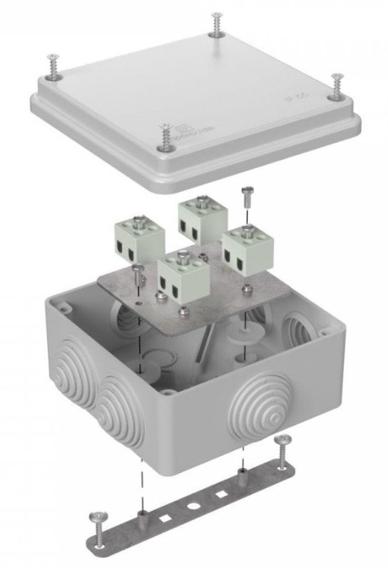 Коробка огнестойкая для о/п 100х100х50 (40-0300-7035-FR2.5-8)