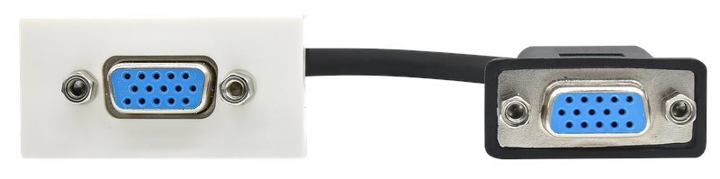 Розетка мультимедийная VGA M/M PRIMER РКМ-20-20-П 2 модуля белая (PR-KK40D-RV-0-2-K01)