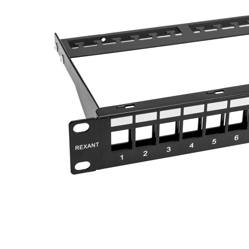 Панель коммутационная наборная 19", 1U, 24 порта, UTP REXANT PRO (02-0053)