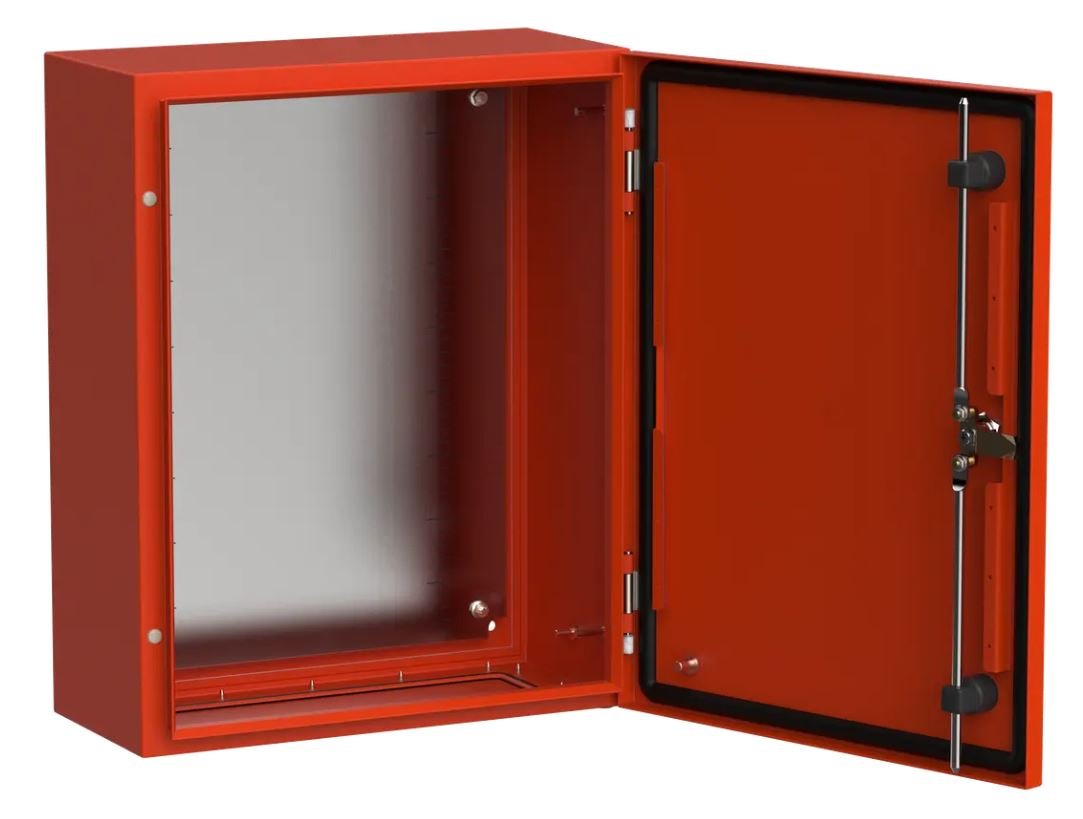 Корпус металлический TITAN 5 ЩМП-50.40.20 500х400х200 УХЛ1 IP66 RAL3020 красный с монтажной платой (TI5-13-N-050-040-020-66)
