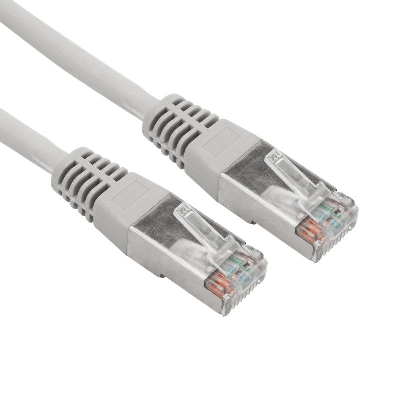 Патч-корд F/UTP, CAT 5e, RJ45-RJ45, 26AWG, LSZH, серый, 0,3м  REXANT (02-0110-03)