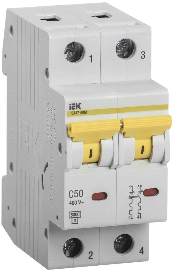 ВА47-60M 2P C 50А 6кА KARAT (MVA31-2-050-C)