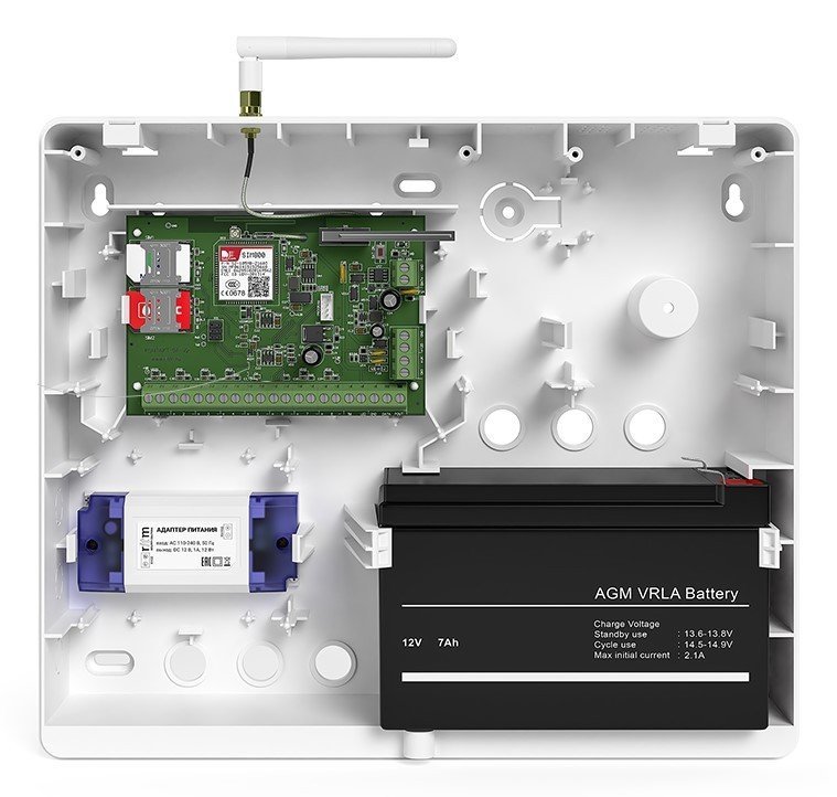 Контакт GSM-5A v.2.1 с внешней антенной в корпусе под АКБ 7 Ач