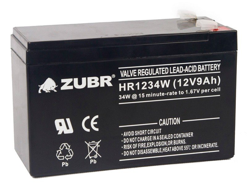 ZUBR HR 1234W (12V, 9Ah)