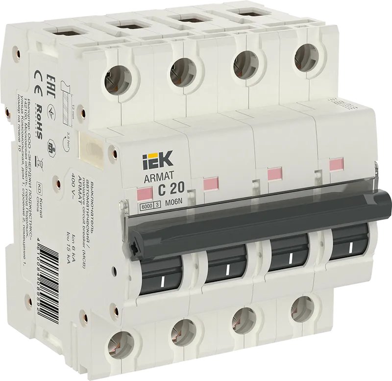 M06N 4P C 20А 6кА ARMAT (AR-M06N-4-C020)