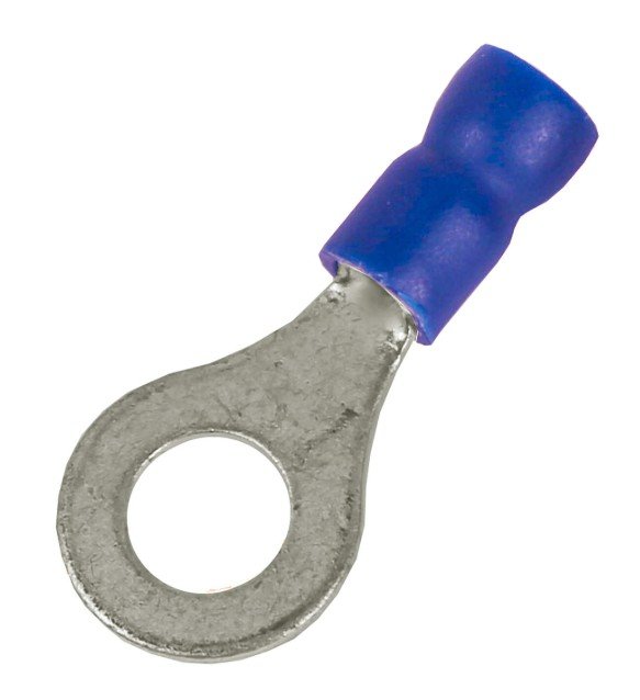 Наконечник НКИ 1,5-2,5 М6 (D6,4мм) с отверстием под винт (100 шт) (2B6P-EE-PVC)