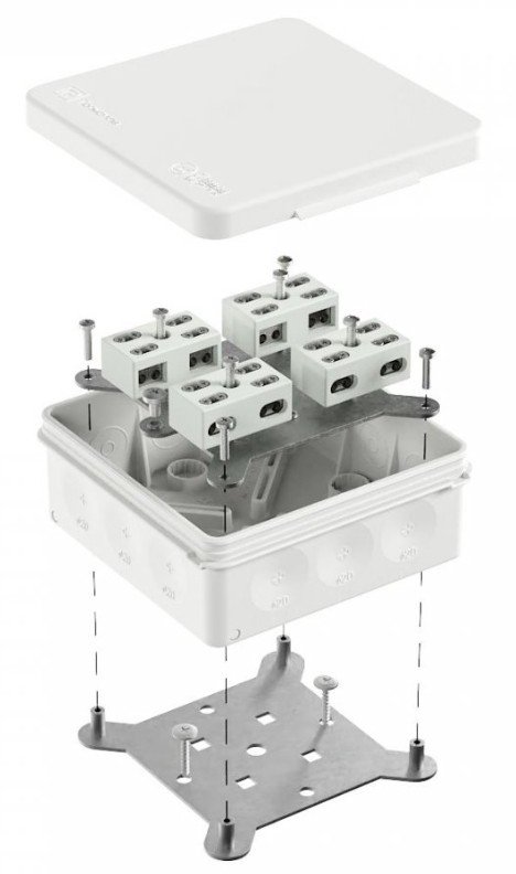 Коробка огнестойкая о/п двухкомпонентная 100х100х40 Е15-Е60 (60-0303-9003-FR6.0-4-8-Р)