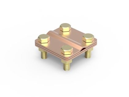 Соединитель пруток - полоса, 57х80 мм, медь (NG3101CU)