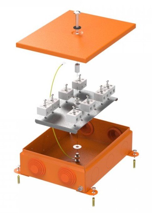 Коробка металлическая огнестойкая 150х200х60 (70-0385-2004-FR10.0-16)