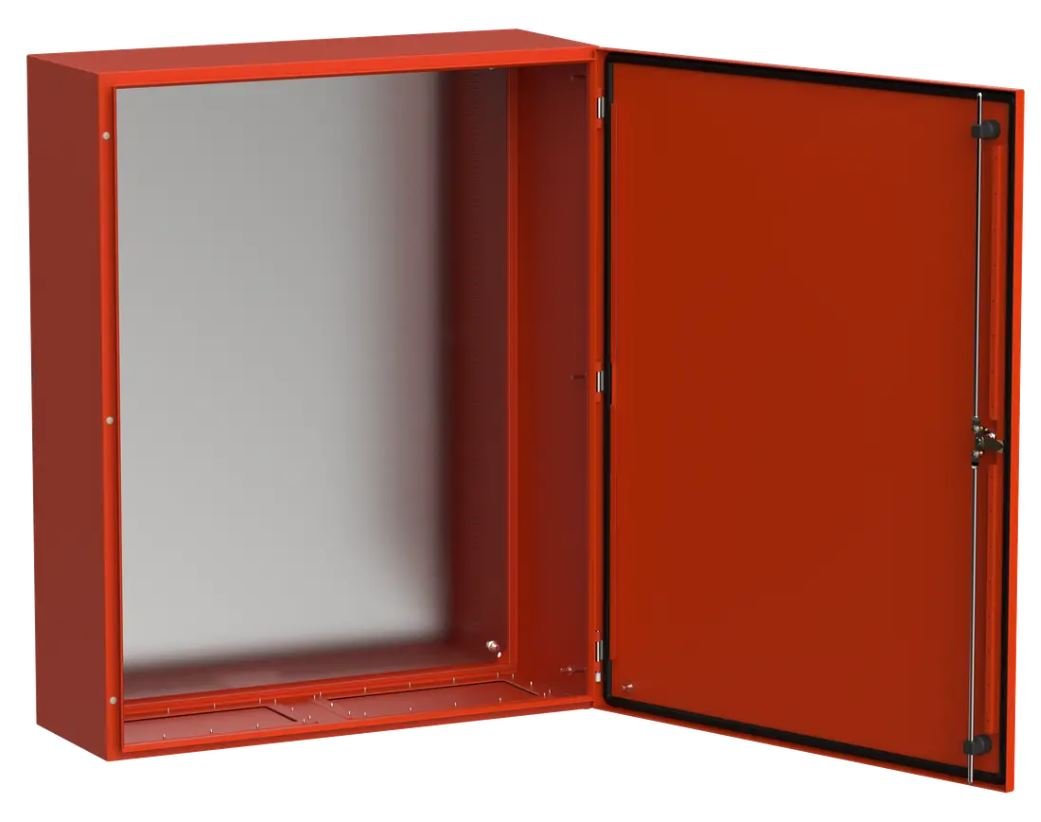 Корпус металлический TITAN 5 ЩМП-100.80.30 1000х800х300 УХЛ1 IP66 RAL3020 красный с монтажной платой (TI5-13-N-100-080-030-66)