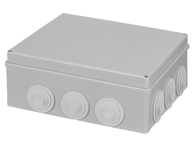 Распаячная коробка ОП 240х190х90мм, крышка, IP55, 12 гермовводов TDM (SQ1401-1143)