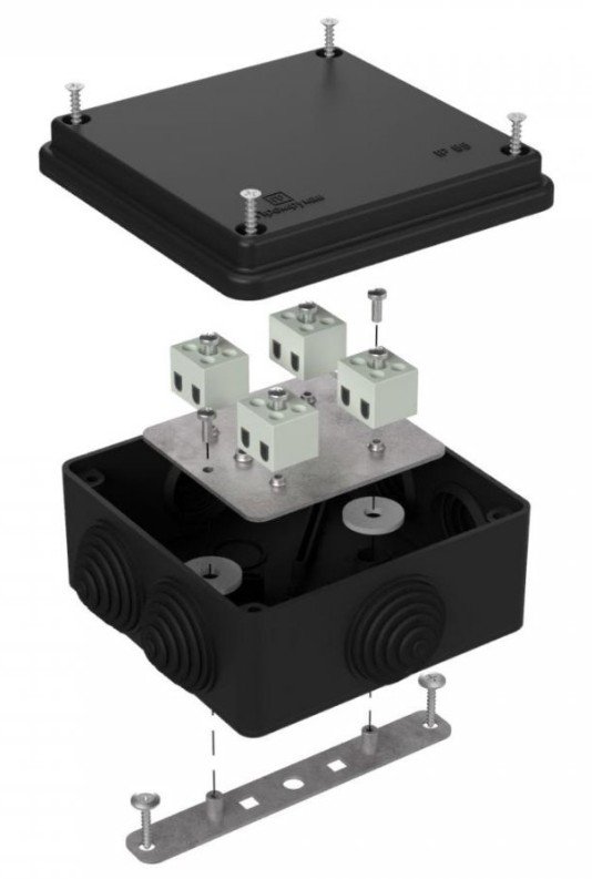 Коробка огнестойкая для о/п 100х100х50 (40-0300-9005-FR1.5-8)