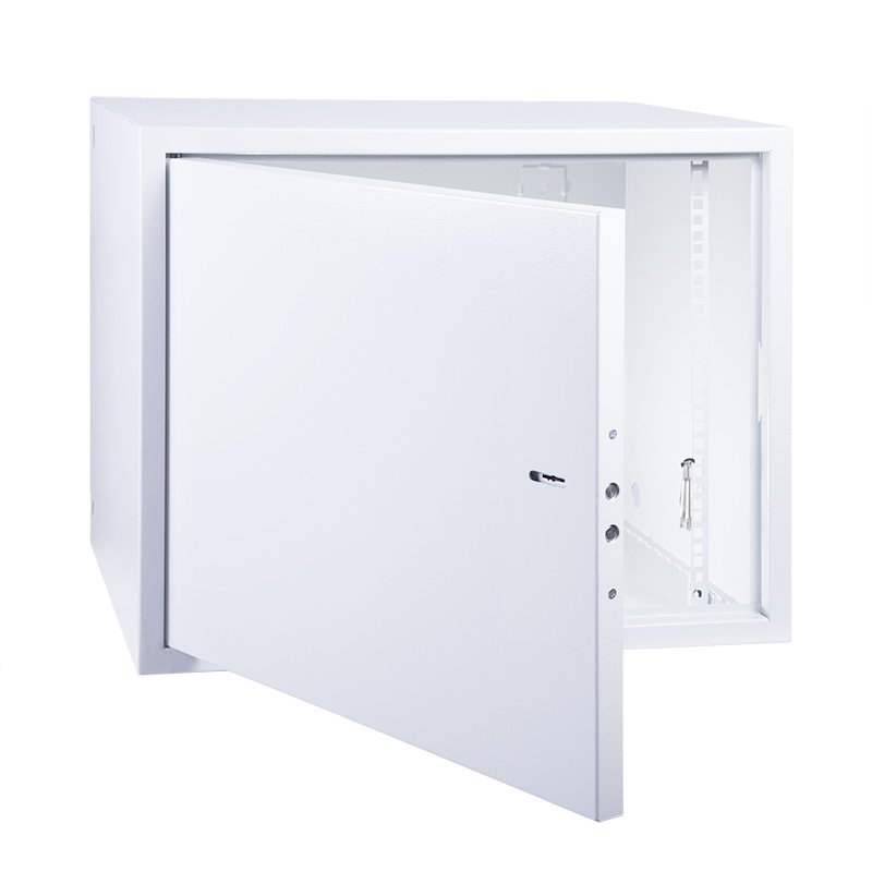 Шкаф телекоммуникационный 19" настенный антивандальный распашной 8U 600×400×450мм,(ШxГxВ) RAL 7035 (04-2252)