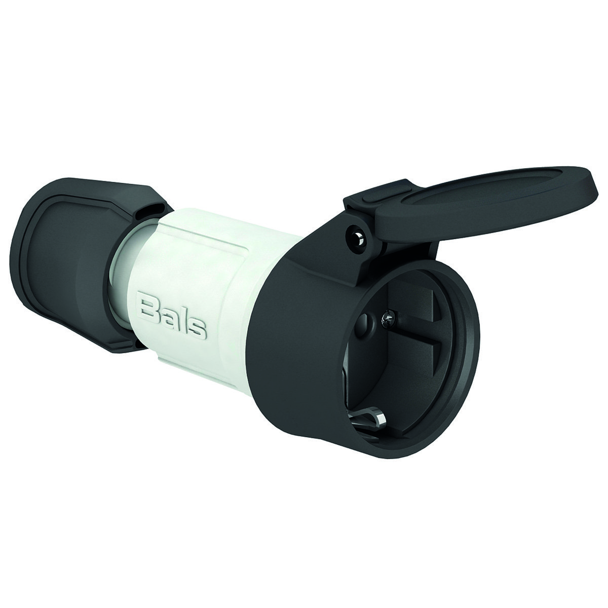 Розетка кабельная Schuko 16A 3p(2P+E) 250V IP54 серый MULTI-GRIP (7487)