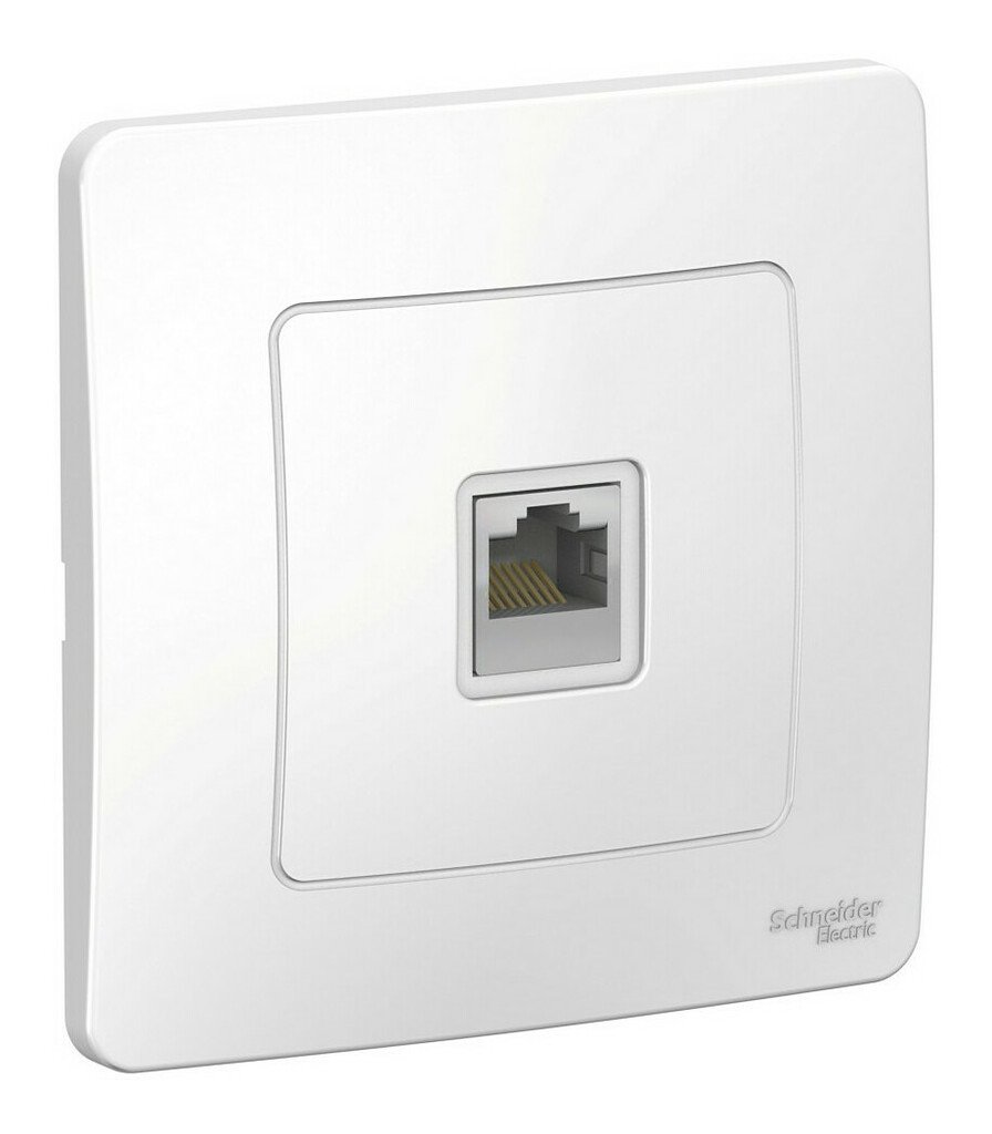 BLANCA розетка RJ45 1-местная, кат. 5Е, скрытой установки, белый (BLNIS045001)