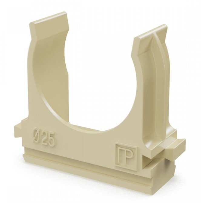 Крепёж-клипса для труб АБС-пластик сосна D25 (100 шт) (PR13.0050)