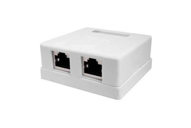 Компьютерная розетка 8P8C (RJ-45), FTP, Cat.5e, 2 порта (10-0308-1)