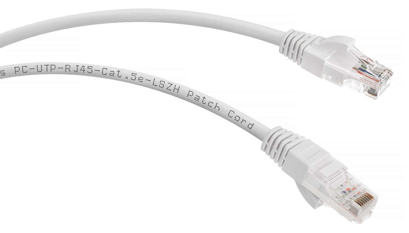 PC-UTP-RJ45-Cat.5e-1m-WH-LSZH (9489c), белый