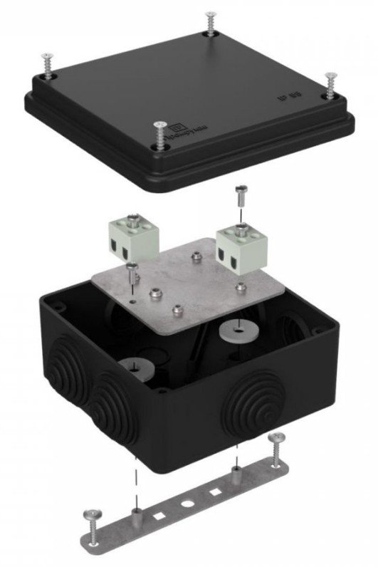 Коробка огнестойкая для о/п 100х100х50 (40-0300-9005-FR1.5-4)