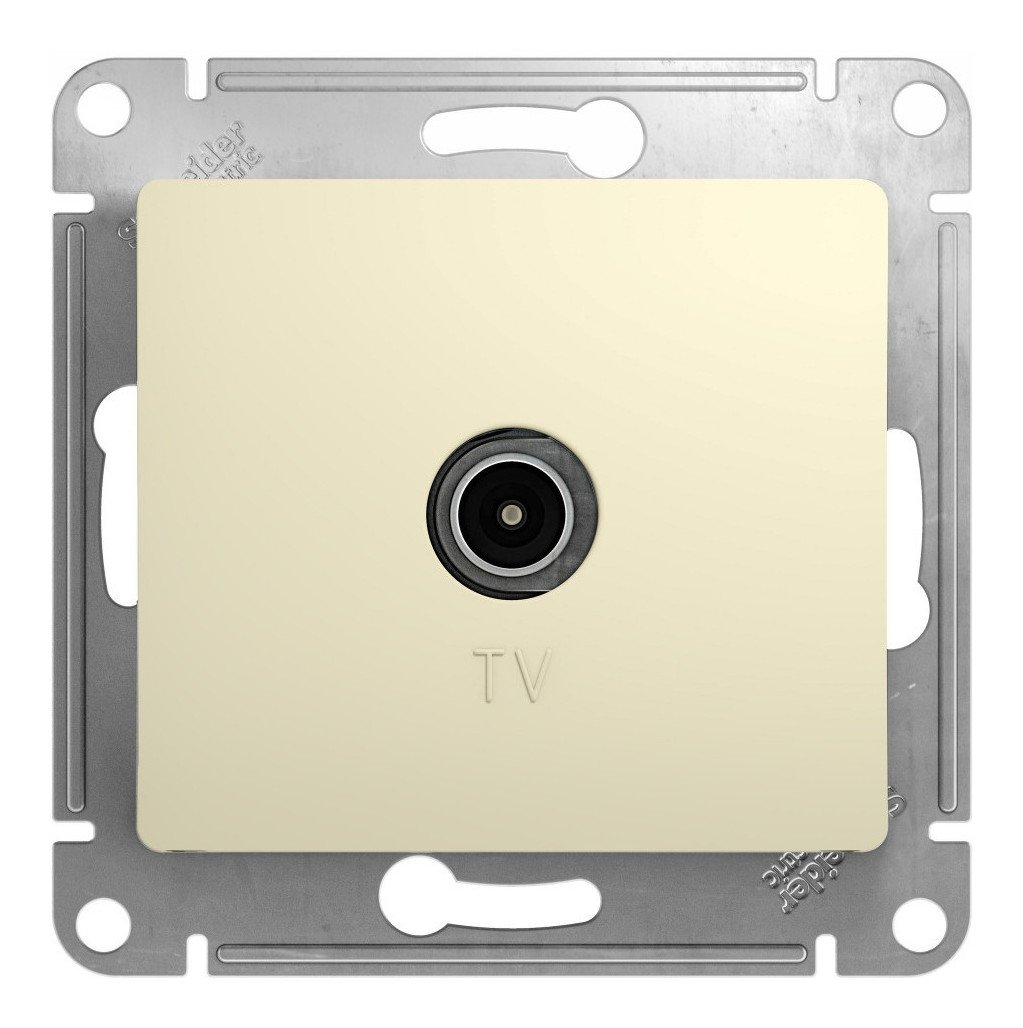 Glossa розетка TV антенна коннектор, 1-местная, скрытой установки, механизм, бежевый (GSL000293)
