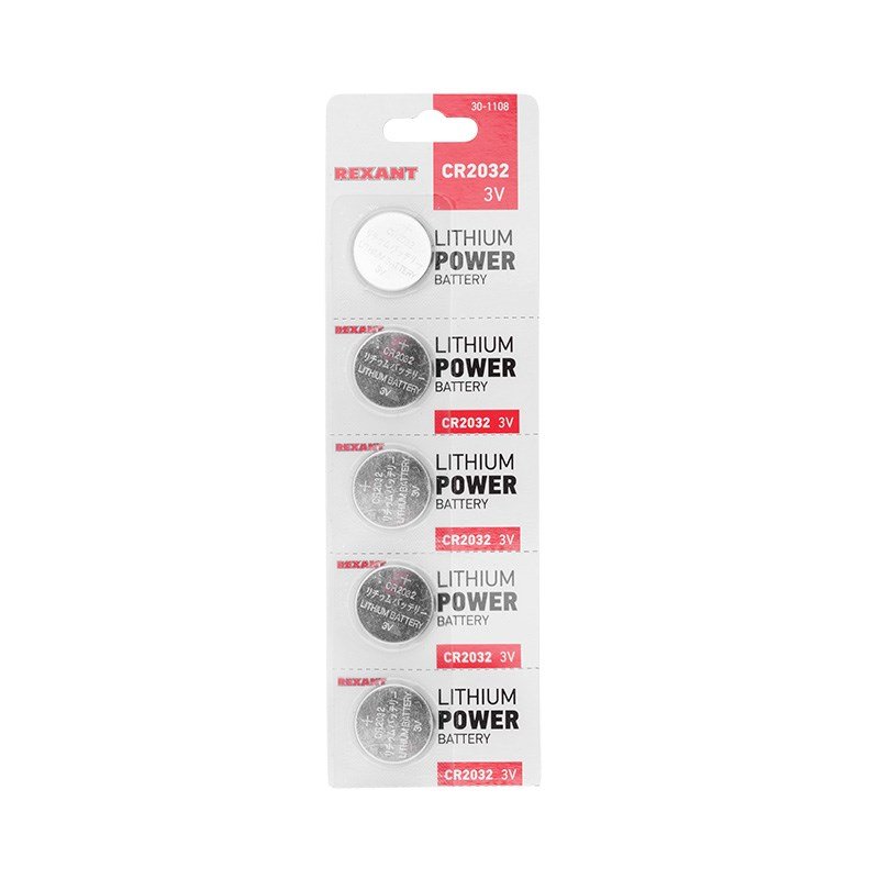Литиевые батарейки CR2032 3 V 220 mAh (30-1108)