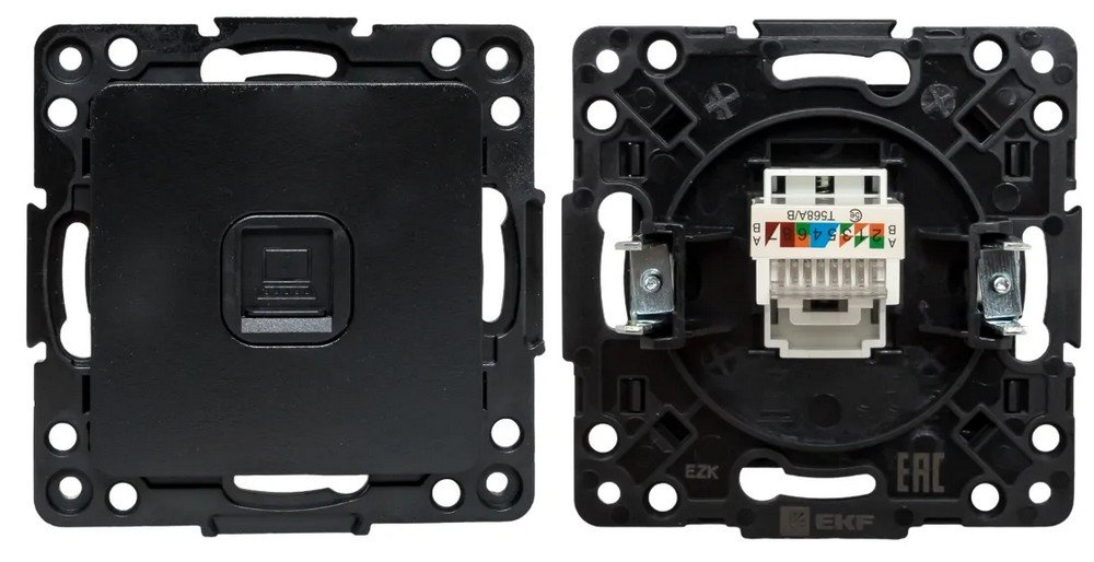 Стокгольм Механизм Розетки RJ-45 1-местной (EZK01-035-10)