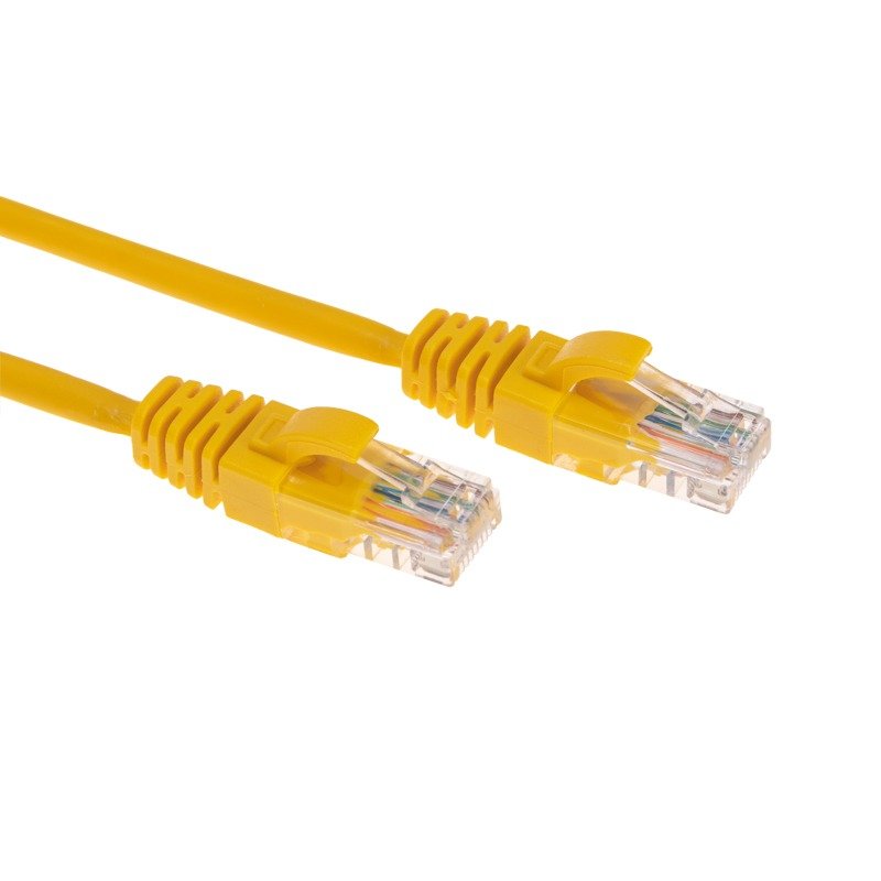 Патч-корд U/UTP, CAT 5e, RJ45-RJ45, 26AWG, LSZH, желтый, 5м  REXANT (02-0105-5)