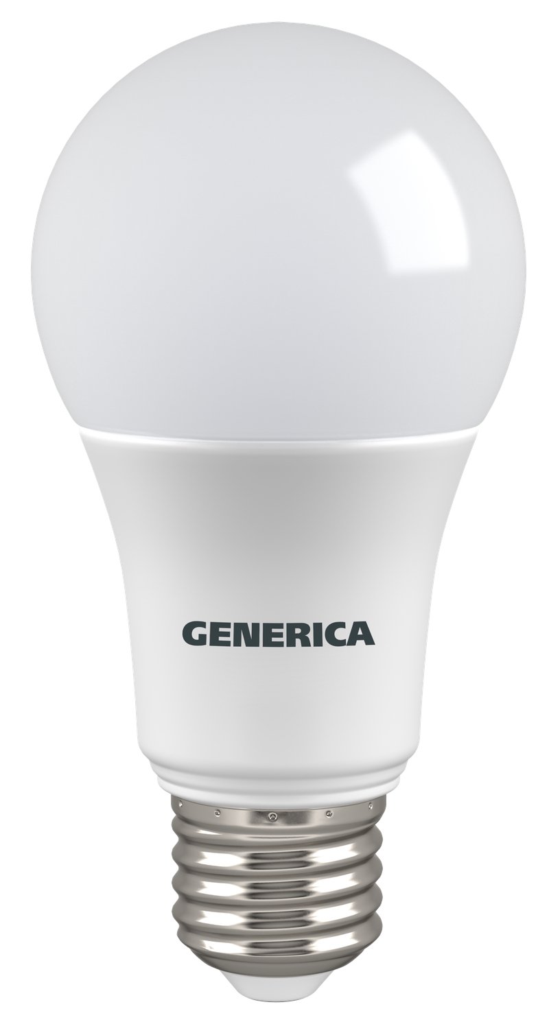 Лампа светодиодная A60 груша 8Вт 230В 4000К E27 GENERICA (LL-A60-08-230-40-E27-G)