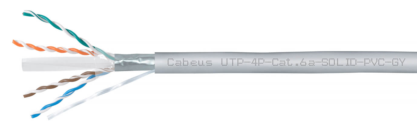 UTP-4P-Cat.6a-SOLID-PVC-GY (11373c)