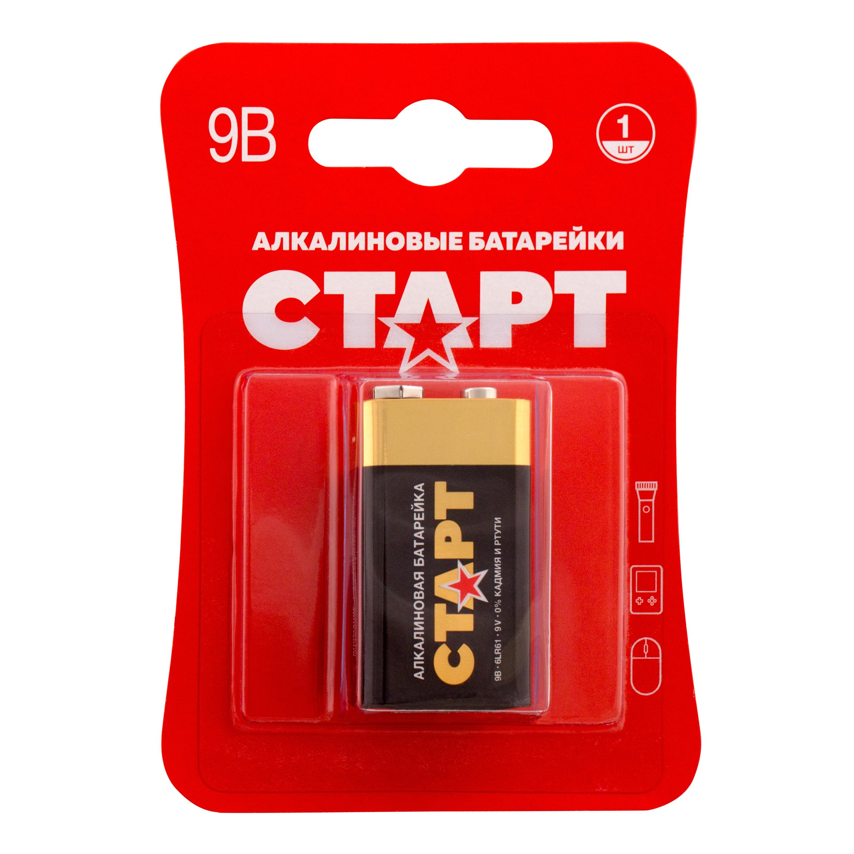 СТАРТ 6LR61-BL1 (9 В, Крона,  6LR61), БЛИСТЕР