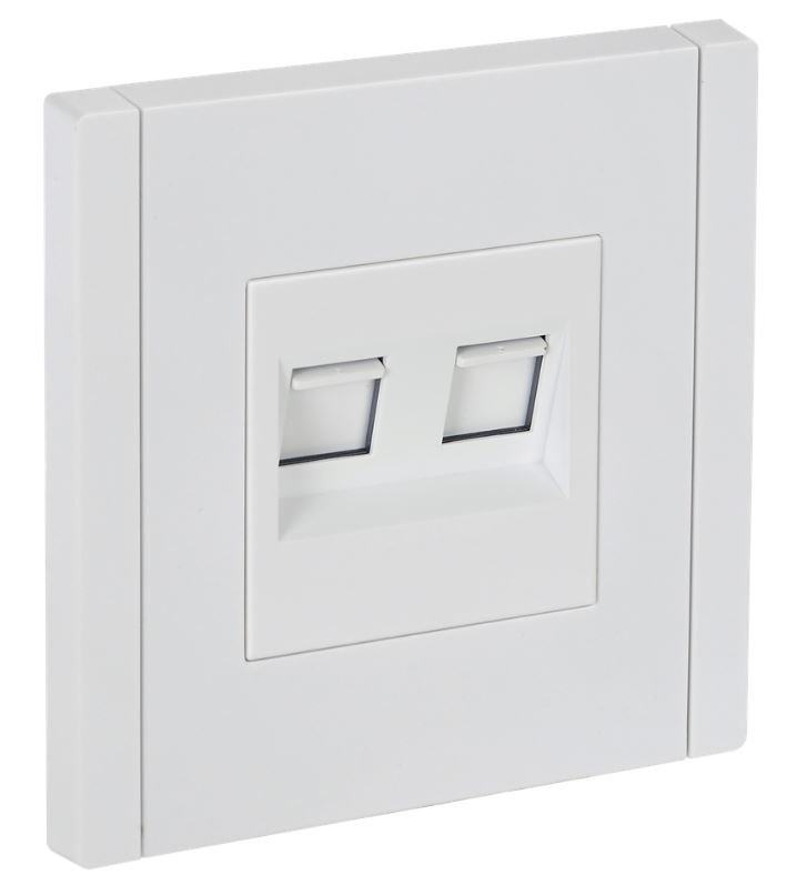 FORTE&PIANO Розетка двойная RJ11+RJ45 кат.5E FP235 скрытой установки белый (FP-KT20-O-1-K01)