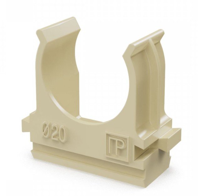 Крепёж-клипса для труб АБС-пластик сосна D20 (100 шт) (PR13.0049)